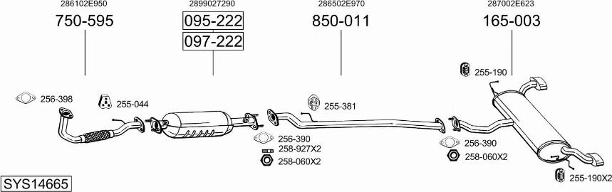 Bosal SYS14665 - Pakoputkisto inparts.fi