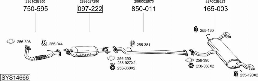 Bosal SYS14666 - Pakoputkisto inparts.fi