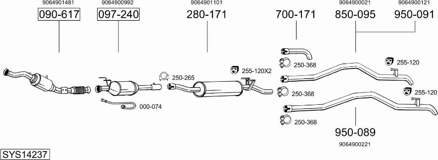 Bosal SYS14237 - Pakoputkisto inparts.fi