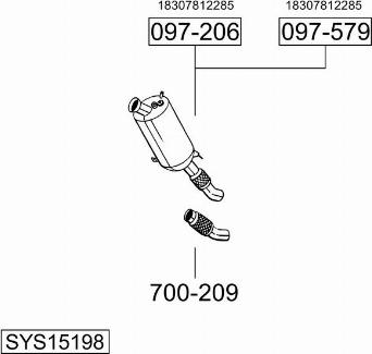 Bosal SYS15198 - Pakoputkisto inparts.fi