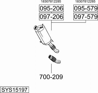 Bosal SYS15197 - Pakoputkisto inparts.fi