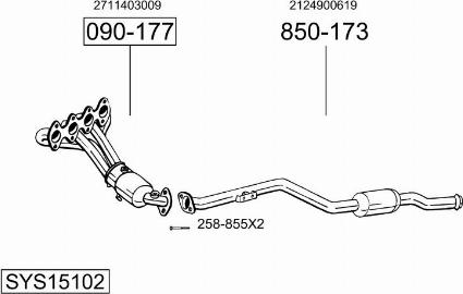 Bosal SYS15102 - Pakoputkisto inparts.fi