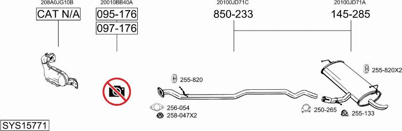 Bosal SYS15771 - Pakoputkisto inparts.fi