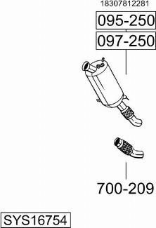 Bosal SYS16754 - Pakoputkisto inparts.fi