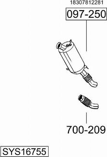 Bosal SYS16755 - Pakoputkisto inparts.fi