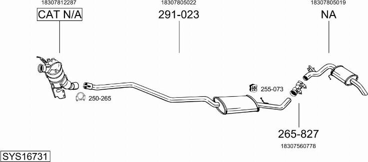 Bosal SYS16731 - Pakoputkisto inparts.fi