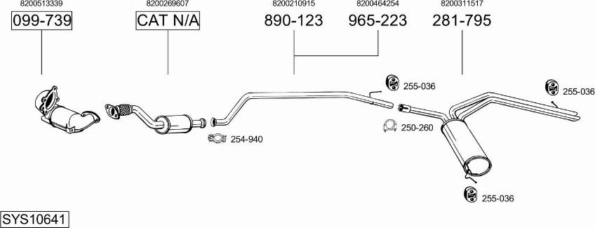 Bosal SYS10641 - Pakoputkisto inparts.fi