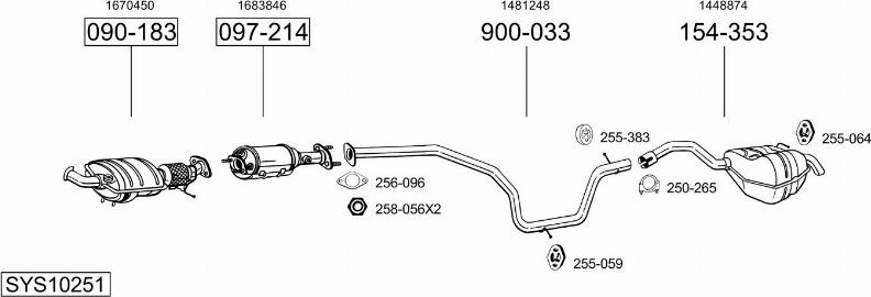 Bosal SYS10251 - Pakoputkisto inparts.fi