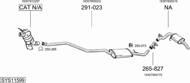 Bosal SYS11599 - Pakoputkisto inparts.fi