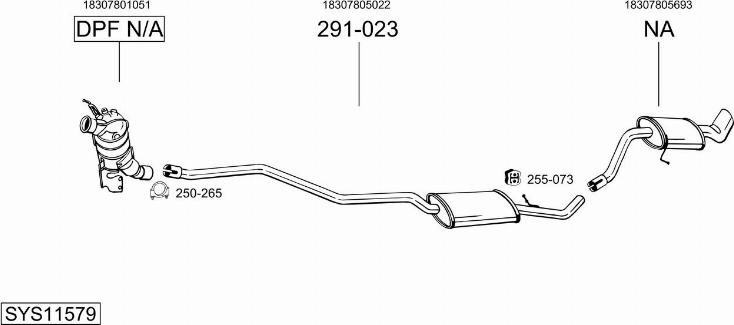 Bosal SYS11579 - Pakoputkisto inparts.fi