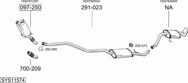 Bosal SYS11574 - Pakoputkisto inparts.fi