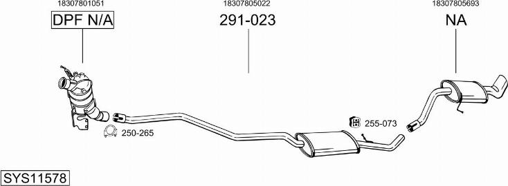 Bosal SYS11578 - Pakoputkisto inparts.fi