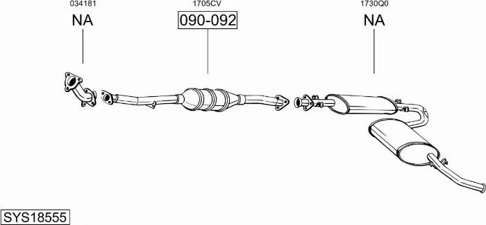 Bosal SYS18555 - Pakoputkisto inparts.fi