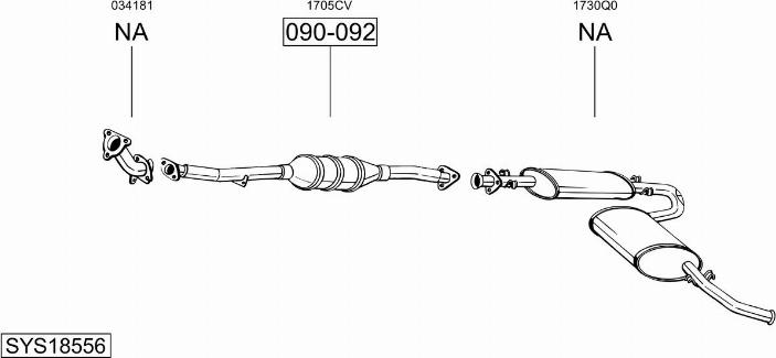 Bosal SYS18556 - Pakoputkisto inparts.fi