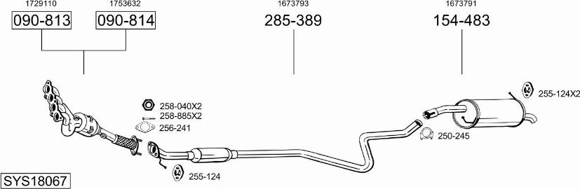 Bosal SYS18067 - Pakoputkisto inparts.fi