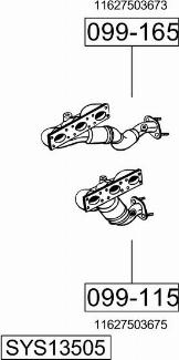 Bosal SYS13505 - Pakoputkisto inparts.fi