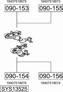 Bosal SYS13525 - Pakoputkisto inparts.fi