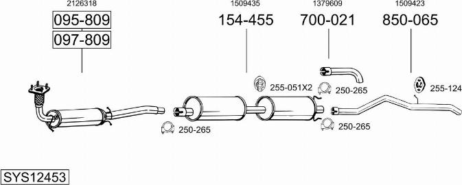 Bosal SYS12453 - Pakoputkisto inparts.fi