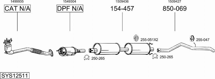 Bosal SYS12511 - Pakoputkisto inparts.fi