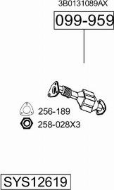 Bosal SYS12619 - Pakoputkisto inparts.fi