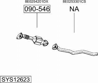 Bosal SYS12623 - Pakoputkisto inparts.fi