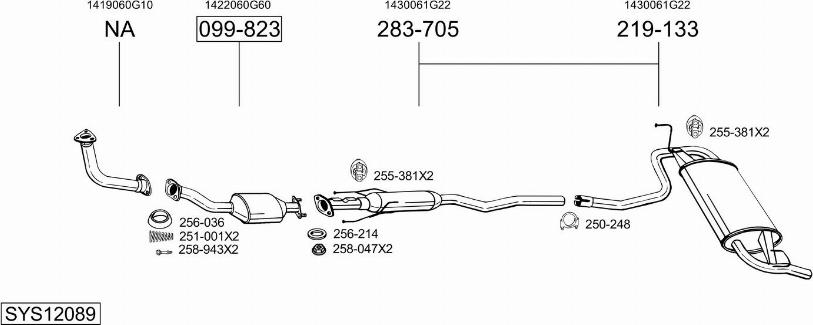 Bosal SYS12089 - Pakoputkisto inparts.fi