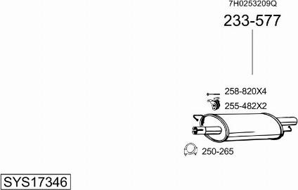 Bosal SYS17346 - Pakoputkisto inparts.fi