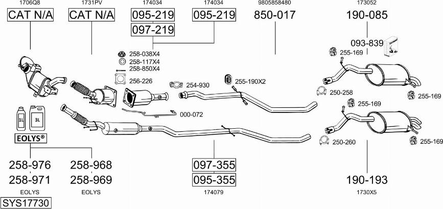 Bosal SYS17730 - Pakoputkisto inparts.fi