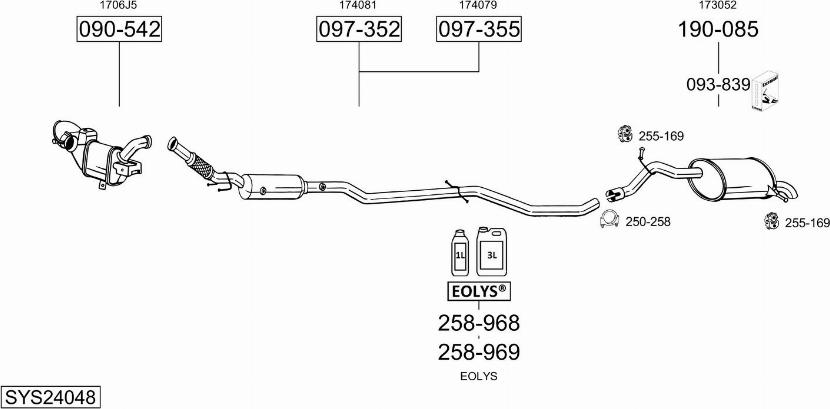 Bosal SYS24048 - Pakoputkisto inparts.fi