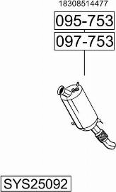 Bosal SYS25092 - Pakoputkisto inparts.fi