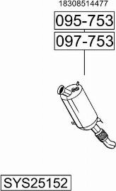 Bosal SYS25152 - Pakoputkisto inparts.fi