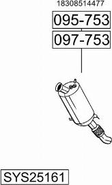 Bosal SYS25161 - Pakoputkisto inparts.fi