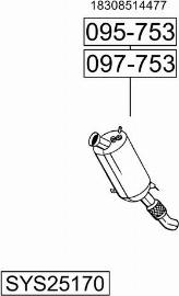 Bosal SYS25170 - Pakoputkisto inparts.fi