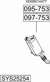 Bosal SYS25254 - Pakoputkisto inparts.fi