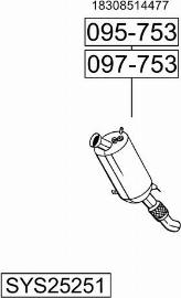 Bosal SYS25251 - Pakoputkisto inparts.fi