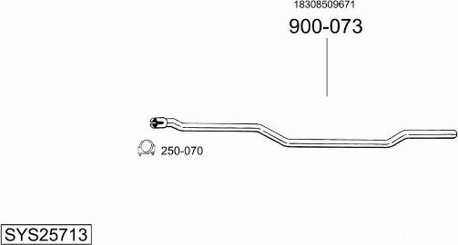 Bosal SYS25713 - Pakoputkisto inparts.fi