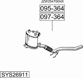 Bosal SYS26911 - Pakoputkisto inparts.fi