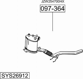 Bosal SYS26912 - Pakoputkisto inparts.fi