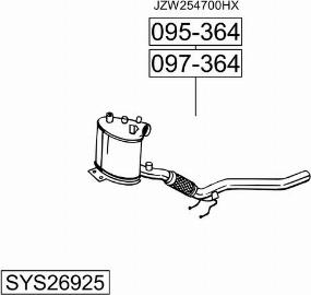 Bosal SYS26925 - Pakoputkisto inparts.fi