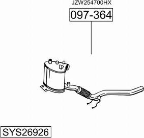 Bosal SYS26926 - Pakoputkisto inparts.fi