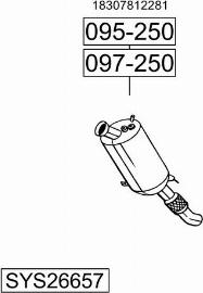 Bosal SYS26657 - Pakoputkisto inparts.fi