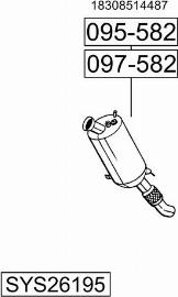 Bosal SYS26195 - Pakoputkisto inparts.fi