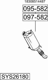 Bosal SYS26180 - Pakoputkisto inparts.fi