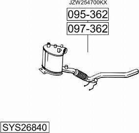 Bosal SYS26840 - Pakoputkisto inparts.fi