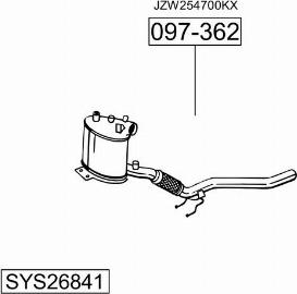 Bosal SYS26841 - Pakoputkisto inparts.fi