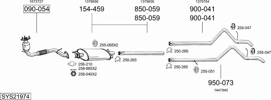 Bosal SYS21974 - Pakoputkisto inparts.fi