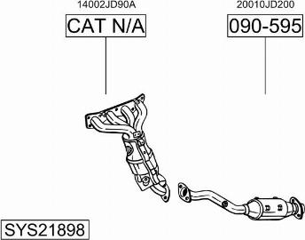 Bosal SYS21898 - Pakoputkisto inparts.fi