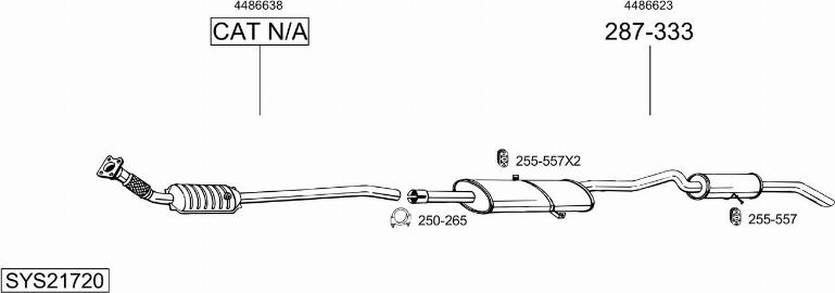 Bosal SYS21720 - Pakoputkisto inparts.fi