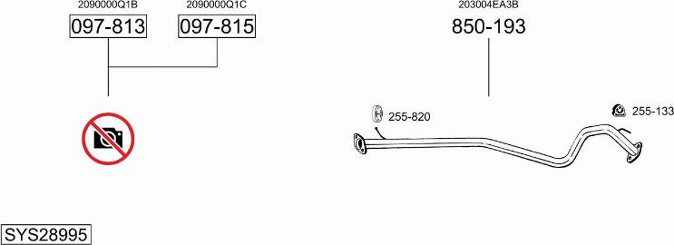 Bosal SYS28995 - Pakoputkisto inparts.fi