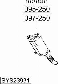 Bosal SYS23931 - Pakoputkisto inparts.fi